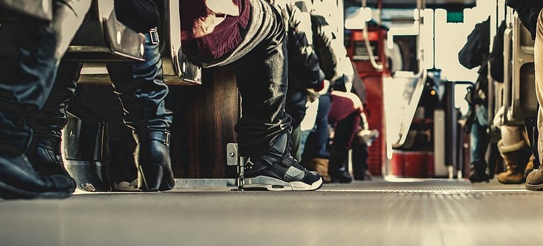 people sitting in the bus