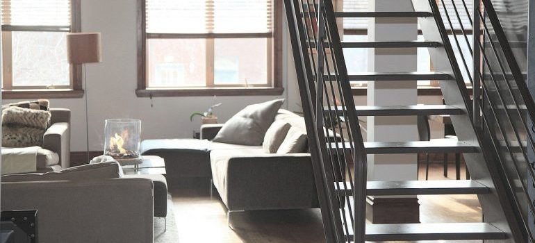 A living room in an apartment.