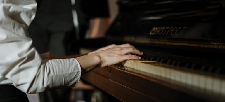 A man playing the piano