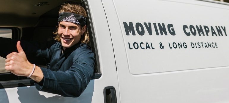 A guy sitting inside the vehicle